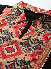 Plus Size Printed Gotta Patti Crepe Kurta-AP-AHKUCRDP-1132